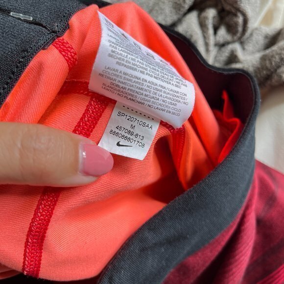 Nike Dri-Fit Women's Running Leggings 457089, Active Capris Red Size M - Picture 6 of 6